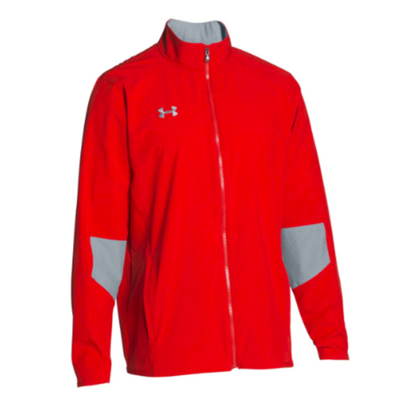 Under Armour Men's Red/Steel Squad Woven Warm-Up Jacket | Small - Picture 5 of 6
